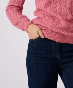Pull ajouré mélange laine et alpaga