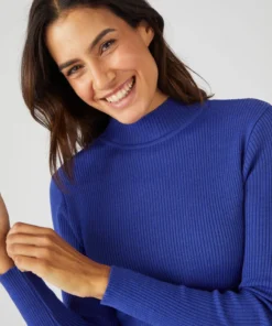 Pull-chaussette col montant 50% laine mérinos