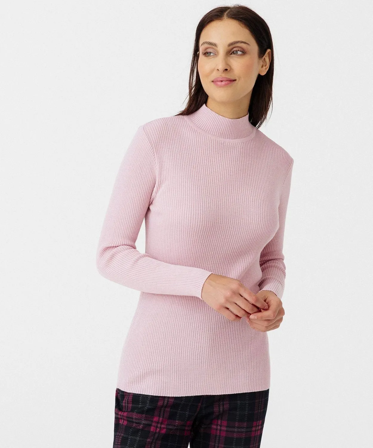 Pull-chaussette col montant 50% laine mérinos