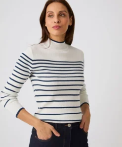 Pull-chaussette col montant 50% laine mérinos