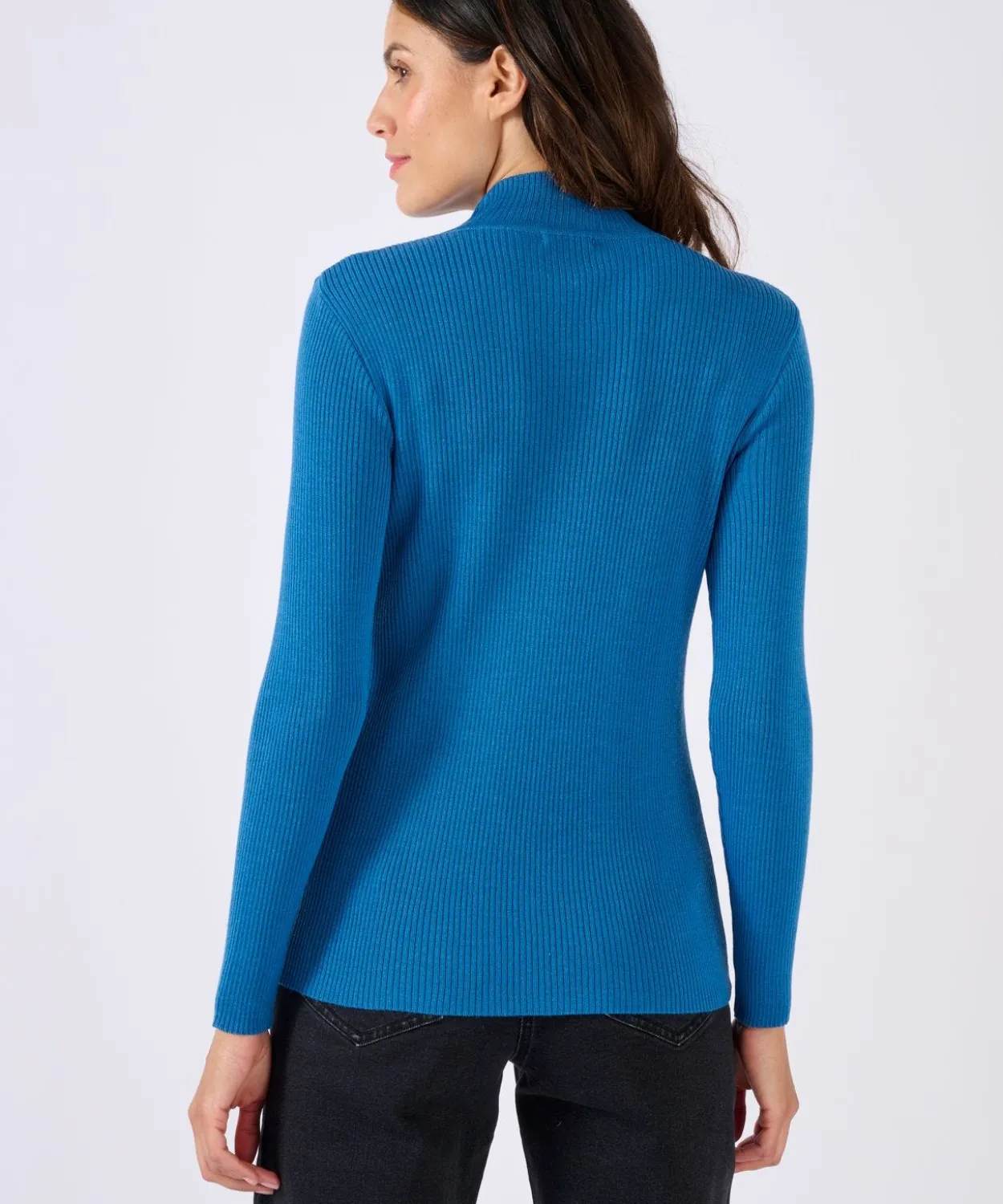 Pull-chaussette col montant 50% laine mérinos