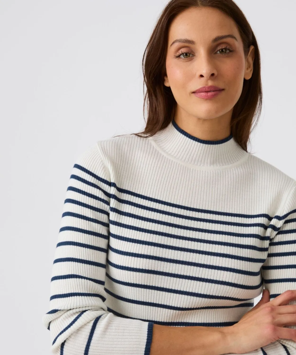 Pull-chaussette col montant 50% laine mérinos