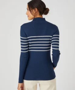 Pull-chaussette col montant 50% laine mérinos