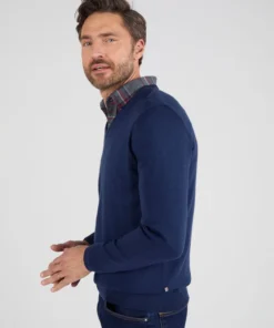 Pull classique encolure V avec laine