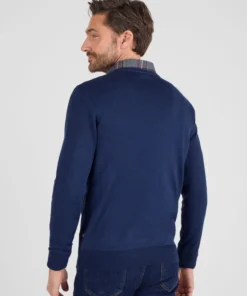 Pull classique encolure V avec laine