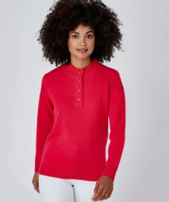 Pull col montant boutonné