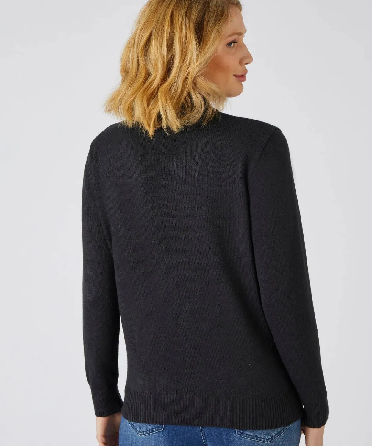 Pull col montant boutonné