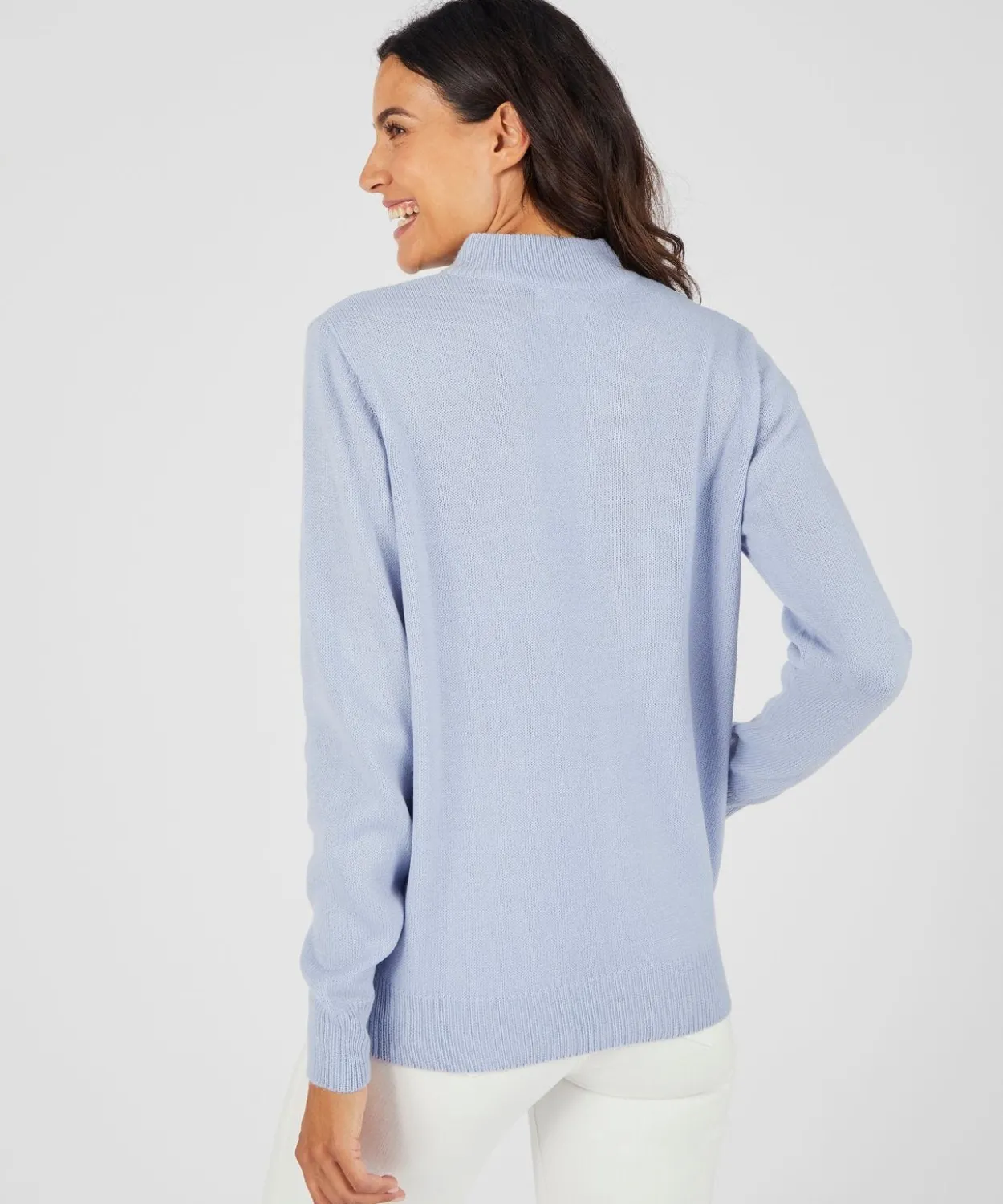 Pull col montant boutonné