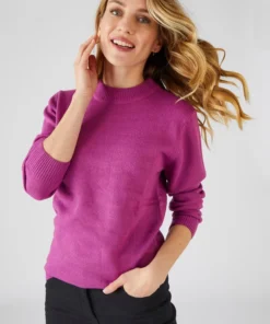 Pull col rond maille jersey