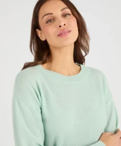 Pull col rond pur cachemire