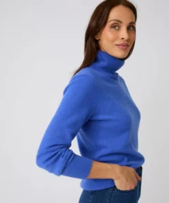 Pull col roulé pur cachemire