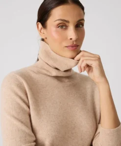 Pull col roulé pur cachemire
