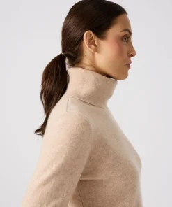 Pull col roulé pur cachemire