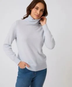 Pull col roulé pur cachemire