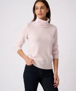 Pull col roulé pur cachemire