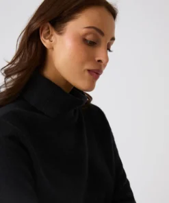 Pull col roulé pur cachemire