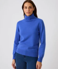 Pull col roulé pur cachemire