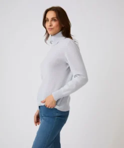 Pull col roulé pur cachemire