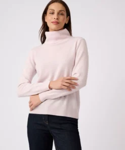 Pull col roulé pur cachemire