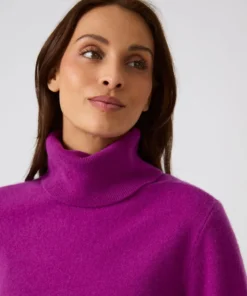 Pull col roulé pur cachemire