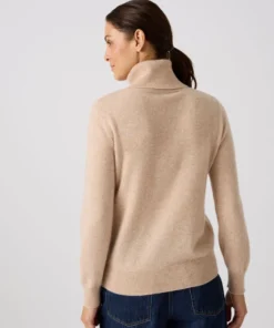 Pull col roulé pur cachemire