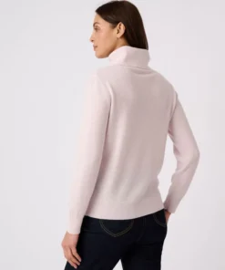 Pull col roulé pur cachemire