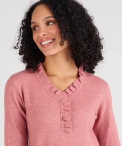 Pull col à volant mélange laine Thermolactyl