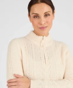 Pull col zippé mélange alpaga