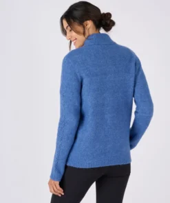 Pull col zippé mélange alpaga