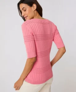Pull à côtes ajourées