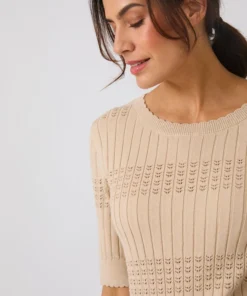 Pull à côtes ajourées