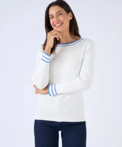 Pull côtes plates fantaisie