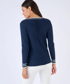 Pull côtes plates fantaisie