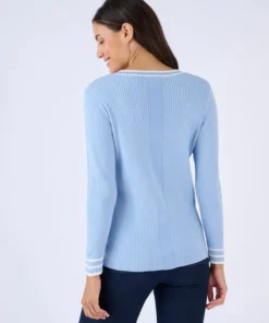 Pull côtes plates fantaisie