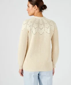 Pull détails ajourés