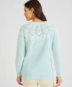 Pull détails ajourés