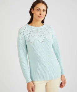 Pull détails ajourés