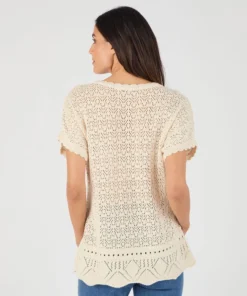 Pull en maille pointelle