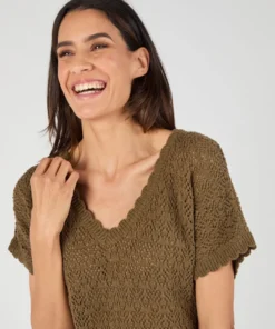 Pull en maille pointelle