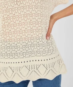 Pull en maille pointelle