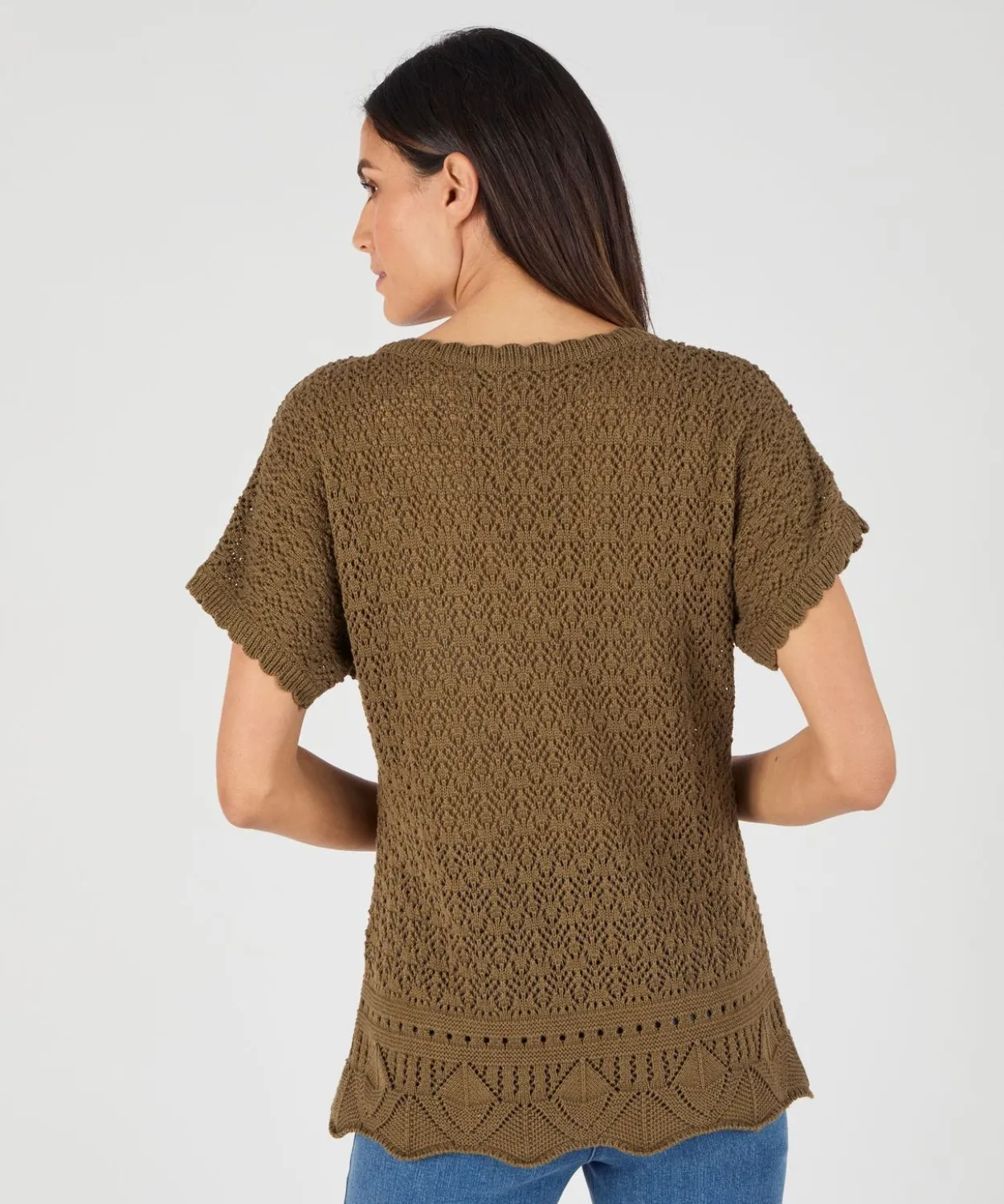 Pull en maille pointelle