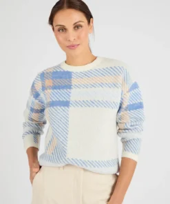 Pull jacquard à carreaux Thermolactyl