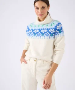Pull jacquard col roulé Thermolactyl