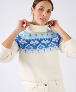Pull jacquard col roulé Thermolactyl