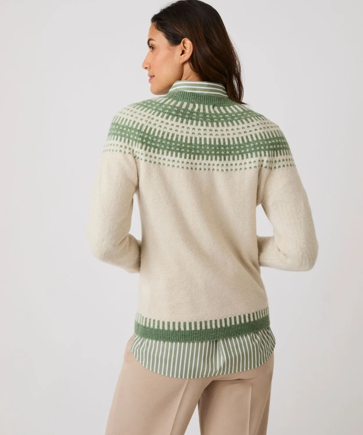 Pull jacquard et fils brillants Thermolactyl