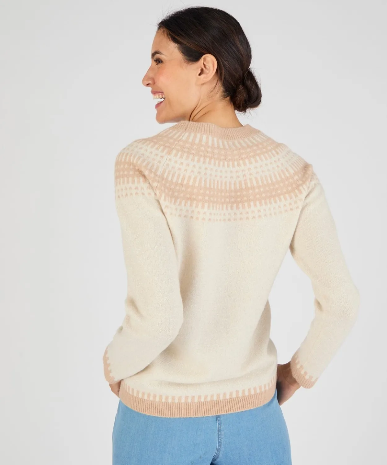 Pull jacquard et fils brillants Thermolactyl