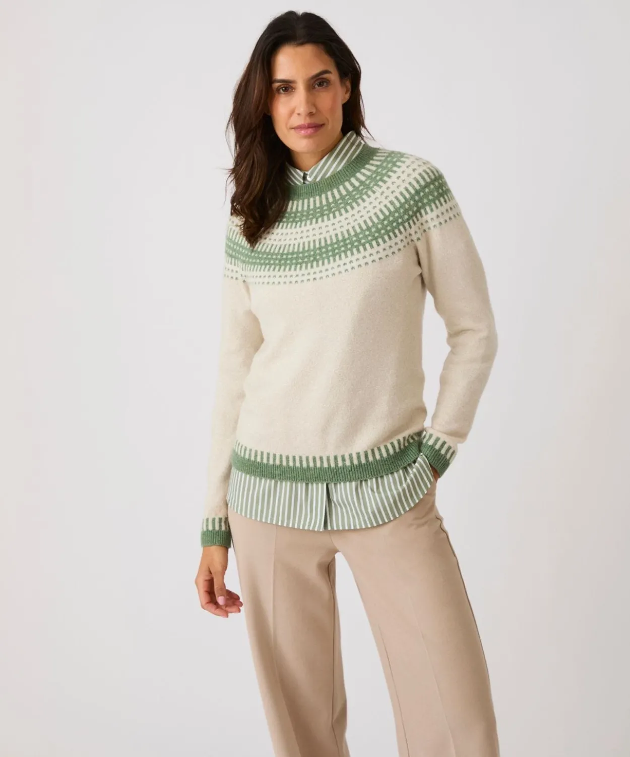 Pull jacquard et fils brillants Thermolactyl