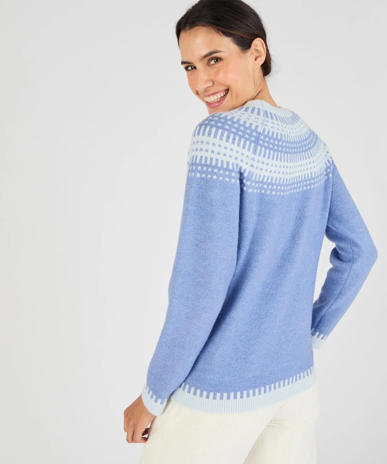 Pull jacquard et fils brillants Thermolactyl