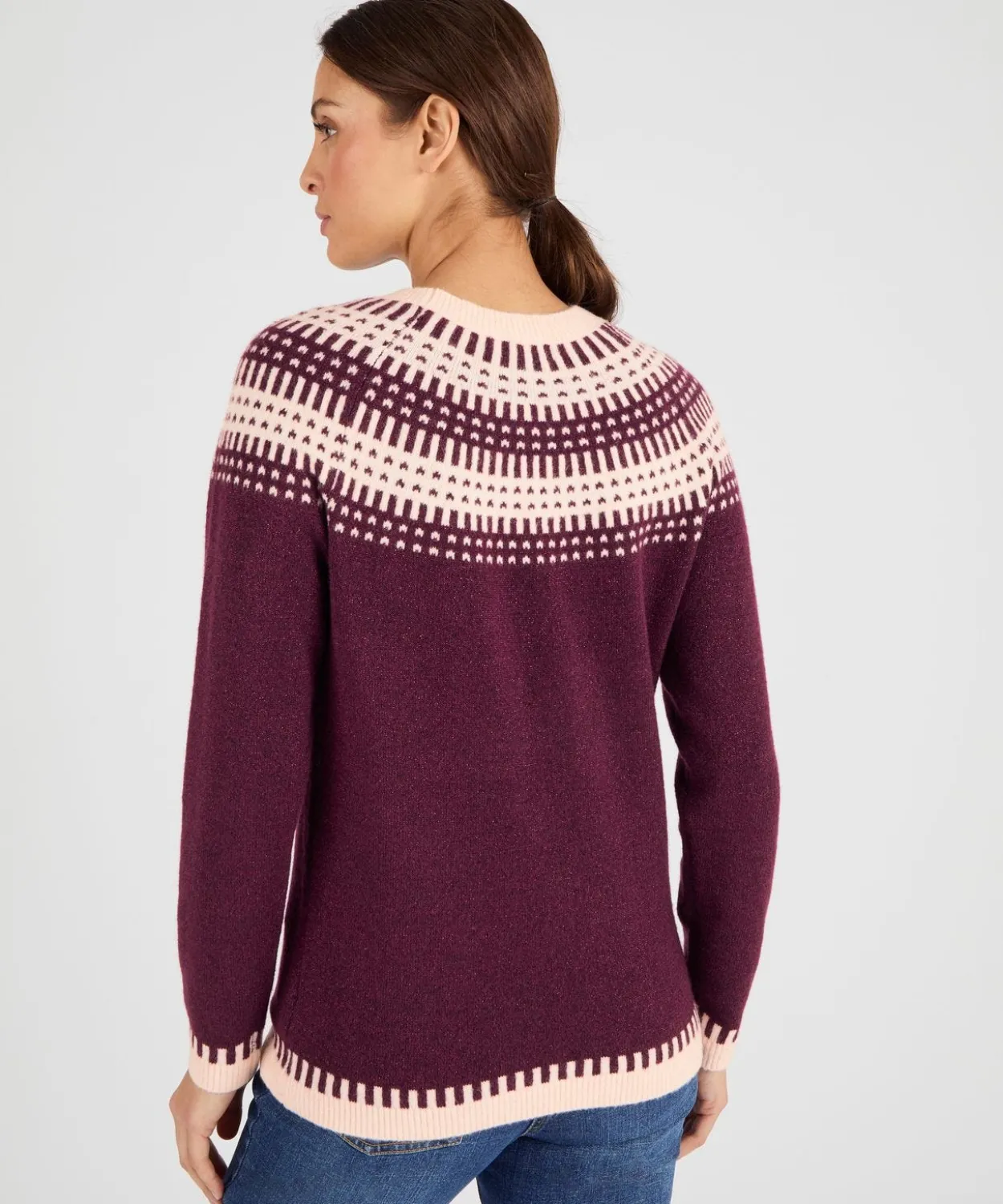 Pull jacquard et fils brillants Thermolactyl