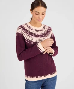 Pull jacquard et fils brillants Thermolactyl